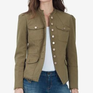 William Rast Olive Green Utility Jacket with Button Front